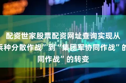 配资世家股票配资网址查询实现从“多兵种分散作战”到“集团军协同作战”的转变